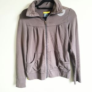 LOLE Zip Up Sweater Taupe MEDIUM